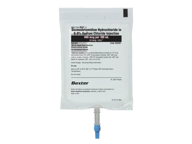 Dexmedetomidine HCl in 0.9% sodium chloride injection, 400 mcg per 100 mL