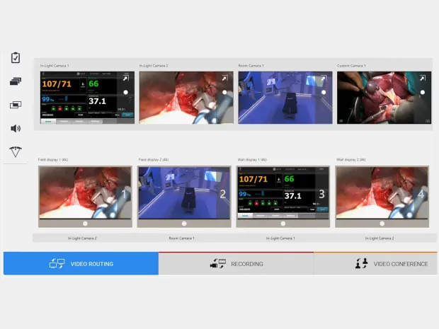 Screenshot displays multiple video and data sources within Helion interface