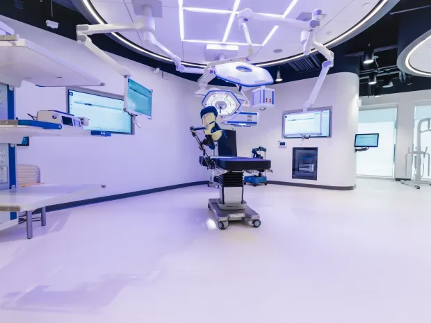 Mockup of an operating room