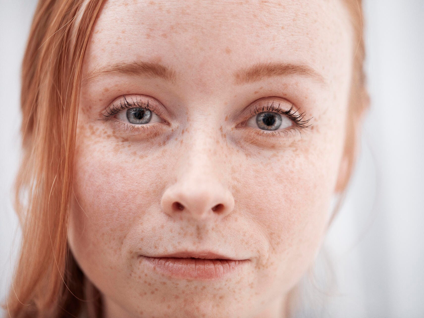 Close up of female patient's eyes