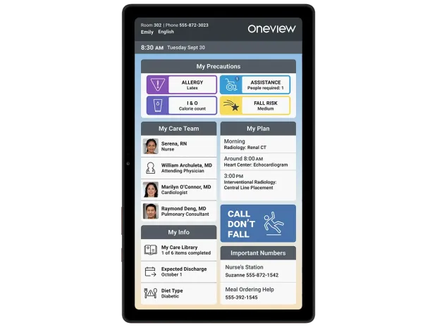 Home screen showing Oneview applications