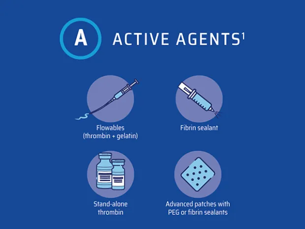 Image with different types of active agents