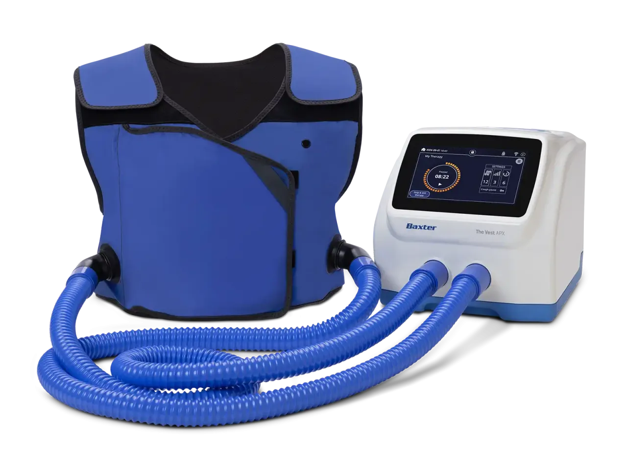 The Vest APX respiratory vest and control unit